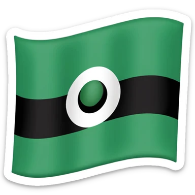 Make the flag of the Ural Republic, white, green, black sticker