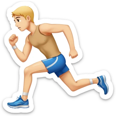 Runner clutching painful achilles tendon sticker