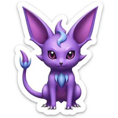 Cool Edgy Shiny Noibat-Espeon-Nidorino-hybrid  full body sticker