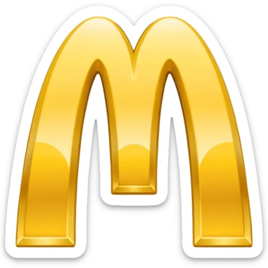 mcdonalds golden arches logo with red background sticker