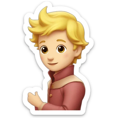 le petit prince and the rose sticker