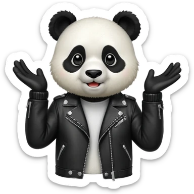 rockstar panda who sings sticker