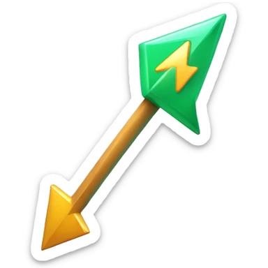 Level up symbol with an arrow pointing up sticker