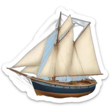 french old sailing boat la Pérouse sticker