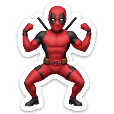 DeadPool from marvel rivals twerking his ass sticker