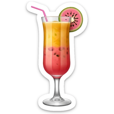 Guava and passion fruit alcoholic drink  sticker