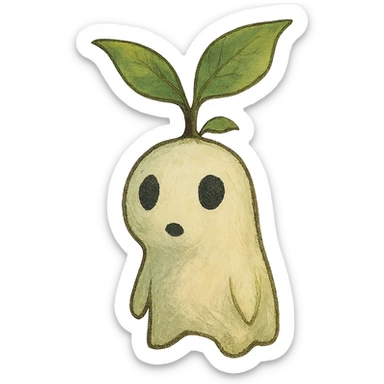 whimsical forest spirit sticker