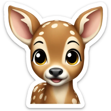 Baby fawn sticker