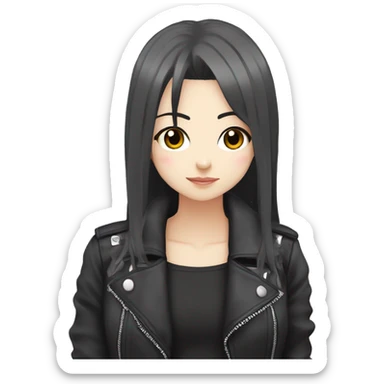 anime biker vkei cute kawaii simplistic manga rocker girl sticker