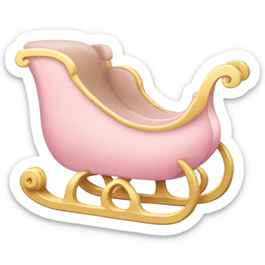 light pink sleigh sticker