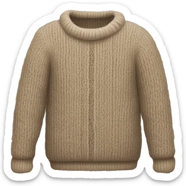 Neutral, knitted sweater sticker