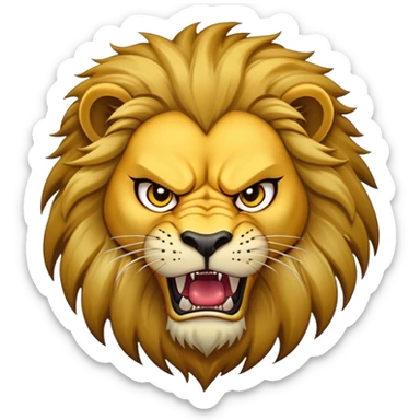 Scar lion villain with dark mane and scar sticker