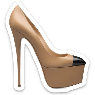 VALENTINO Tan-go PLATFORM PUMP black sticker