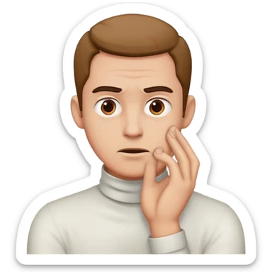 guy crossing his hand on his neck with a mad face sticker