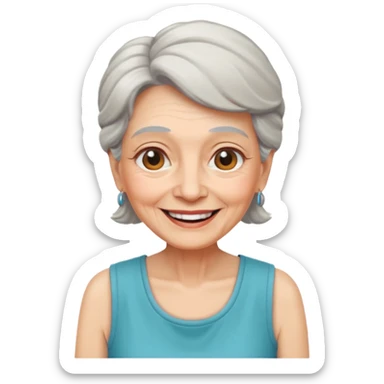 Old Women In Sleeveless sticker