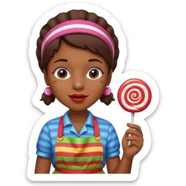 candy shop vendor, looking like candy  sticker