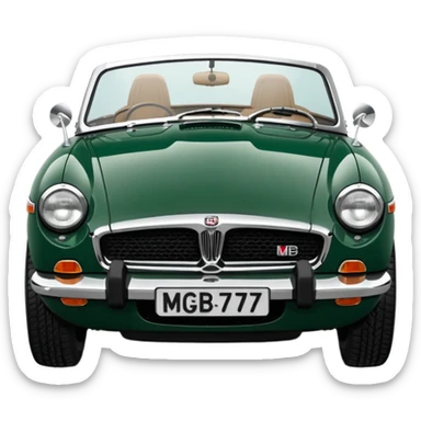 1977 Mgb roadster British racing green chrome bumper buiscit interior sticker