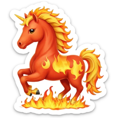 fire horse emoji to push notification . more fire on the horse look like red fire horse sticker