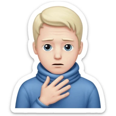 man feeling cold sticker