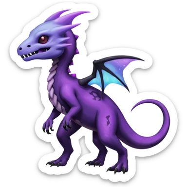 Nebulae Shiny Spooky Salandit-Cubone-Duskull-Noibat-Fakémon-hybrid-creature (full body)  sticker