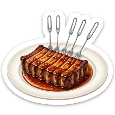 grilling rib ticklers sticker