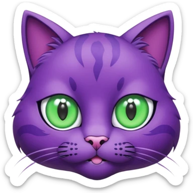 el gato gigante morado de poppy 3 sticker