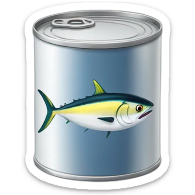 Realistic small can of tuna "petit navire" sticker