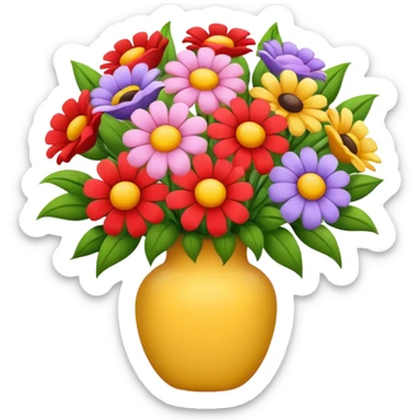 Huge flower bouquet sticker