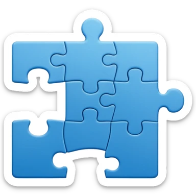 single jigsaw puzzle piece sticker