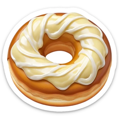 knotted cream donut sticker