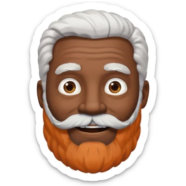 black like very black as a real nigga grandpa with white hear and a big bear wrinkled as fuck sticker