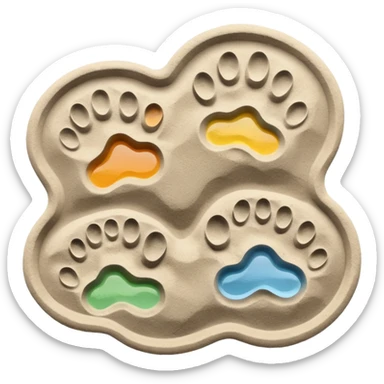 cat footprints sticker