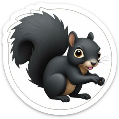 Black squirrel sticker