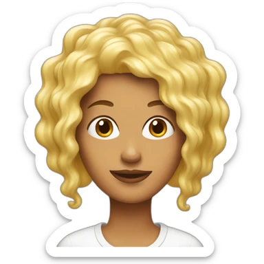 Woman with in dripping mayonnaise in hair sticker