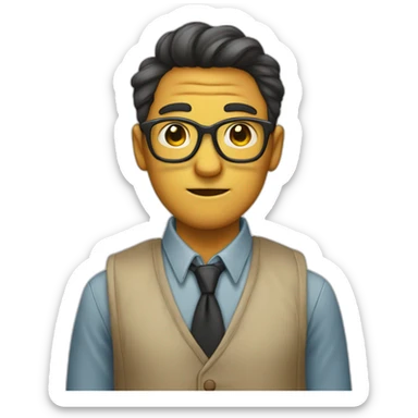 geek with a handkerchief in its nose sticker