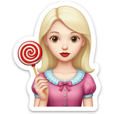 Niña con una paleta  sticker
