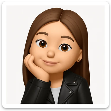 Convert this photo to a 3D emoji in Apple style, keeping the clothes as in the original image. The style should resemble Apple's emoji style with 3D characteristics. sticker