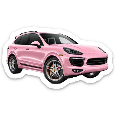 Baby pink Porsche cayenne  sticker