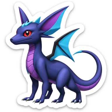 Shiny Salandit-Umbreon-Salamence-Nargacuga-Noivern-Noibat-Hybrid (Full body) sticker