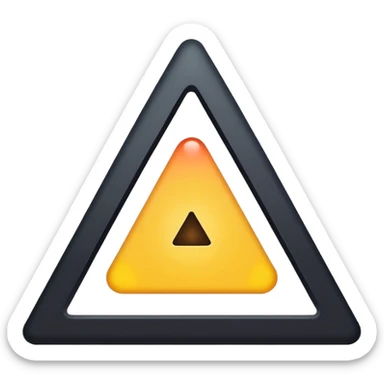 iOS style emoji, minimal summoning symbol, three dots triangle sticker