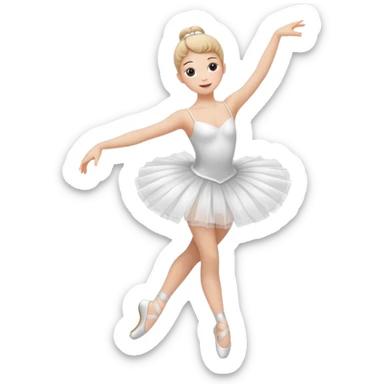 Bailarina de ballet cuerpo completo sticker