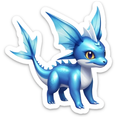 Shiny iridescent Vaporeon-Latios-Lugia-fakemon-hybrid sticker