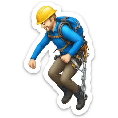 a realistoc climbing blue carabineer  sticker