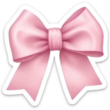 A light pink ribbon bow sticker