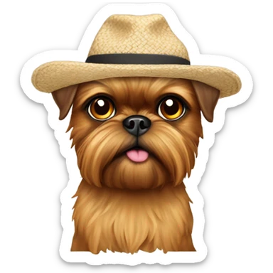 brussels Griffon hat  sticker