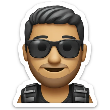 Videographer with sunglasses ￼ sticker