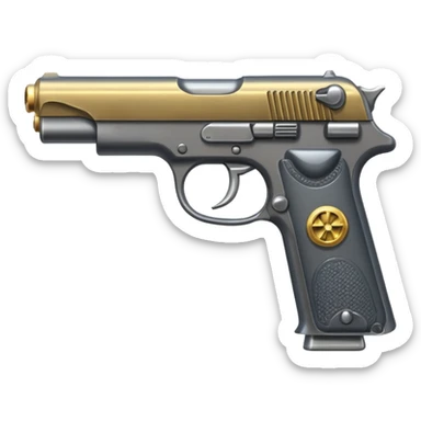 Pistola con su  recarga sticker