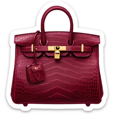 Burgundy crocodile birkin sticker