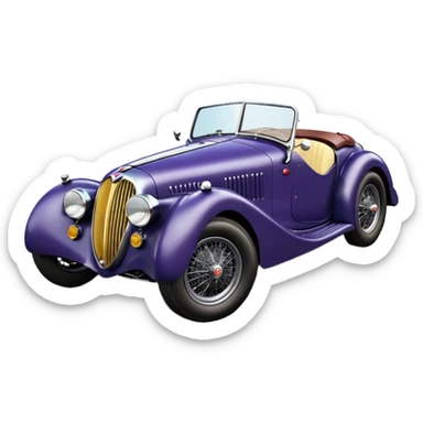 Black bumblebee very fast racing 1934 jaguar roadster rustic old antique rat hot rodded blueberry and cherry pearl  sticker