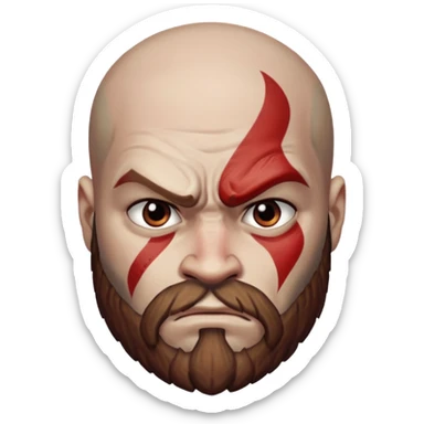 Visage de Kratos du jeu PlayStation sticker